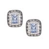 Orecchini Donna In Argento 925 Con Cubic Zirconia E Zirconi Acquamarina