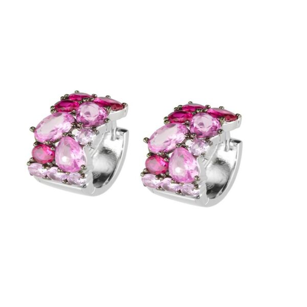 Orecchini Donna Sovrani In Argento 925 Con Cubic Zirconia Fuxia