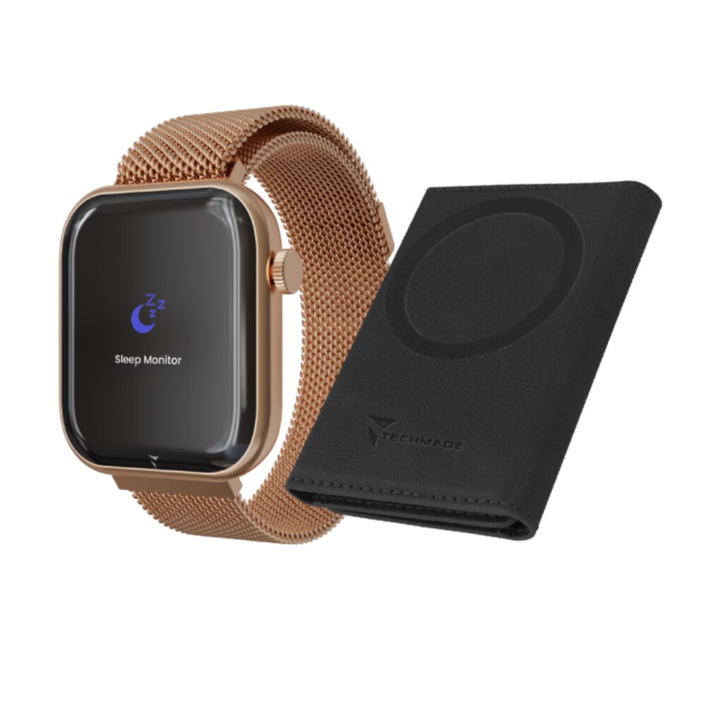 Smartwatch Donna Techmade Glam In Acciaio Rosato Con Portafoglio