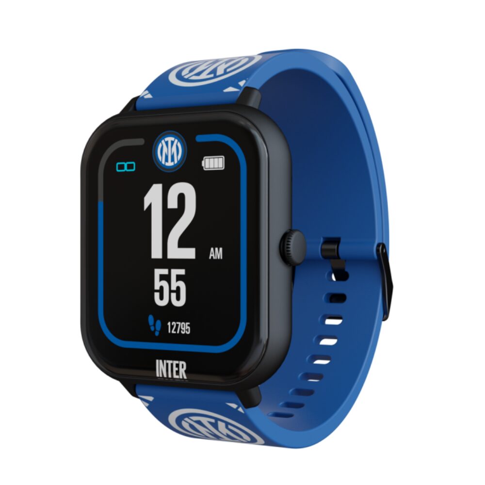 Smartwatch Inter Techmade In Acciaio E Silicone Nero E Azzurro