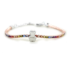 Bracciale Baby Nanan Tennis In Argento 925 Rosato E Zirconi Multicolor