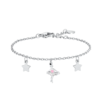 Bracciale Bambina Luca Barra In Acciaio Con Ballerina E Stelline