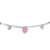 Bracciale Bambina Luca Barra In Acciaio Con Cuori E Zirconi Bianchi 2 Verre Gioielli - l'istituzione del gioiello