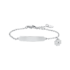 Bracciale Bambina Luca Barra In Acciaio Con Piastra E Quadrifoglio 1 - Verre Gioielli Bracciale Bambina Luca Barra In Acciaio Con Piastra E Quadrifoglio