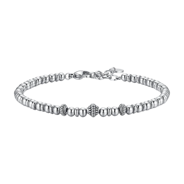 Bracciale Uomo Luca Barra In Acciaio A Sfere 3 - Verre Gioielli Bracciale Uomo Luca Barra In Acciaio A Sfere