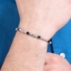 Bracciale Uomo Luca Barra In Acciaio Con Ematite E Onice Nera 1 Verre Gioielli - l'istituzione del gioiello