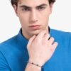 Bracciale Uomo Luca Barra In Acciaio Con Ematite E Onice Nera 2 Verre Gioielli - l'istituzione del gioiello