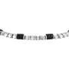 Bracciale Uomo Luca Barra In Acciaio Con Ematite E Onice Nera 3 Verre Gioielli - l'istituzione del gioiello