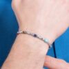 Bracciale Uomo Luca Barra In Acciaio Con Ematite E Pietre Multicolor 3 Verre Gioielli - l'istituzione del gioiello