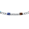 Bracciale Uomo Luca Barra In Acciaio Con Ematite E Pietre Multicolor 1 Verre Gioielli - l'istituzione del gioiello