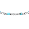 Bracciale Uomo Luca Barra In Acciaio Con Ematite E Pietre Turchesi 1 Verre Gioielli - l'istituzione del gioiello