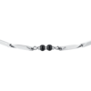 Bracciale Uomo Luca Barra In Acciaio Con Pietre In Agata Nera 1 Verre Gioielli - l'istituzione del gioiello