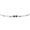 Bracciale Uomo Luca Barra In Acciaio Con Pietre In Lapis Blu 1 Verre Gioielli - l'istituzione del gioiello
