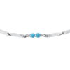 Bracciale Uomo Luca Barra In Acciaio Con Pietre Turchesi 3 Verre Gioielli - l'istituzione del gioiello