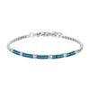 Bracciale Uomo Luca Barra In Acciaio E Ip Blu