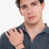 Bracciale Uomo Luca Barra In Acciaio E Ip Blu 1 Verre Gioielli - l'istituzione del gioiello