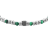 Bracciale Uomo Luca Barra In Acciaio E Sfere In Malachite Verde 5 - Verre Gioielli Bracciale Uomo Luca Barra In Acciaio E Sfere In Malachite Verde 1 Verre Gioielli - l'istituzione del gioiello