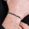 Bracciale Uomo Luca Barra In Acciaio E Sfere Nere 1 Verre Gioielli - l'istituzione del gioiello