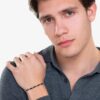 Bracciale Uomo Luca Barra In Acciaio Silver E Nero 2 Verre Gioielli - l'istituzione del gioiello