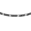 Bracciale Uomo Luca Barra In Acciaio Silver E Nero 3 Verre Gioielli - l'istituzione del gioiello