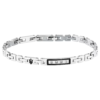 Bracciale Uomo Maserati In Acciaio Silver Con Diamanti 0.018 Ct