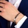 Bracciale Uomo Maserati In Acciaio Silver Con Diamanti 0.018 Ct 4 Verre Gioielli - l'istituzione del gioiello