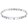 Bracciale Uomo Maserati In Acciaio Silver Con Zaffiri Lab Grown
