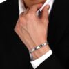 Bracciale Uomo Maserati In Acciaio Silver Con Zaffiri Lab Grown 3 Verre Gioielli - l'istituzione del gioiello
