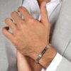 Bracciale Uomo Maserati In Acciaio Silver Iconic 3 Verre Gioielli - l'istituzione del gioiello