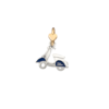 Charm Dodo Mariani Moto In Argento 925 E Contromaglia in Oro Giallo 9 Kt