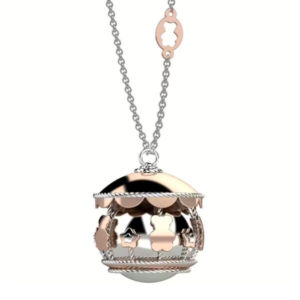 Collana Donna Chiama Angeli Nanan In Argento 925 Rosato E Giostrina