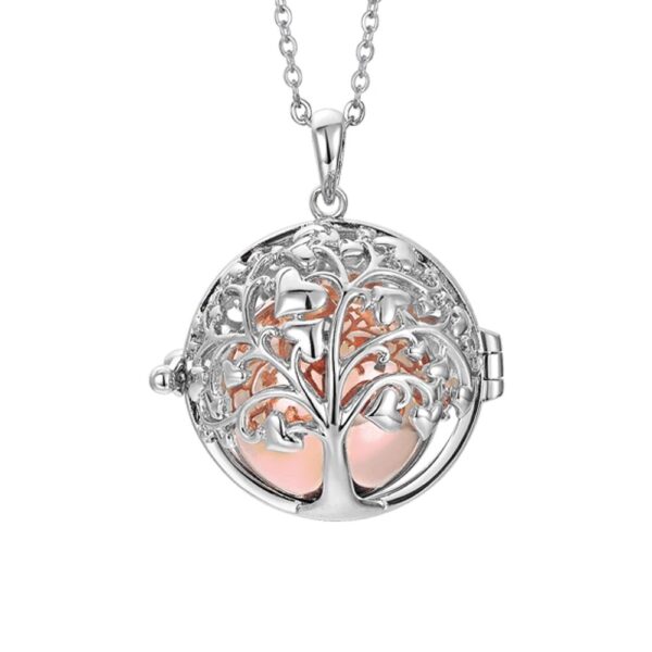 Collana Donna Luca Barra Chiama Angeli In Acciaio Con Albero Della Vita
