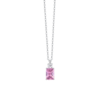 Collana Donna Luca Barra In Acciaio Con Zirconi Bianco E Rosa
