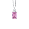 Collana Donna Luca Barra In Acciaio Con Zirconi Bianco E Rosa 1 Verre Gioielli - l'istituzione del gioiello