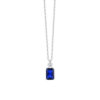 Collana Donna Luca Barra In Acciaio Con Zirconi Blu E Bianco