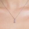 Collana Donna Luca Barra In Acciaio Con Zirconi Rosa 2 Verre Gioielli - l'istituzione del gioiello