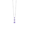 Collana Donna Luca Barra In Acciaio Con Zirconi Viola