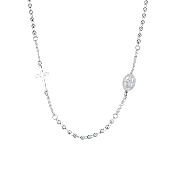 Collana Donna Luca Barra In Acciaio Rosario