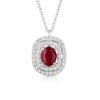 Collana Donna Pg Gioielli In Oro Bianco 18 Kt Con Diamanti 0.27 Ct E Rubino 1.51 Ct 2 - Verre Gioielli Collana Donna Pg Gioielli In Oro Bianco 18 Kt Con Diamanti 0.27 Ct E Rubino 1.51 Ct