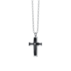Collana Uomo Luca Barra In Acciaio Con Croce E Zircone Bianco 1 - Verre Gioielli Collana Uomo Luca Barra In Acciaio Con Croce E Zircone Bianco