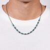 Collana Uomo Luca Barra In Acciaio Con Pietre Turchesi E Grigie 7 - Verre Gioielli Collana Uomo Luca Barra In Acciaio Con Pietre Turchesi E Grigie 3 Verre Gioielli - l'istituzione del gioiello