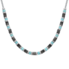 Collana Uomo Luca Barra In Acciaio Con Pietre Turchesi E Grigie 5 - Verre Gioielli Collana Uomo Luca Barra In Acciaio Con Pietre Turchesi E Grigie 1 Verre Gioielli - l'istituzione del gioiello
