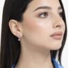 Mono Orecchino Donna Luca Barra In Acciaio Con Zirconi Rosa 1 Verre Gioielli - l'istituzione del gioiello