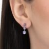 Mono Orecchino Donna Luca Barra In Acciaio Con Zirconi Viola 6 - Verre Gioielli Mono Orecchino Donna Luca Barra In Acciaio Con Zirconi Viola 2 Verre Gioielli - l'istituzione del gioiello