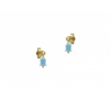 Orecchini Bambina Nanan In Argento 925 Dorato A Campanellina Blu