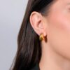 Orecchini Donna Luca Barra In Acciaio E Ip Gold A Goccia