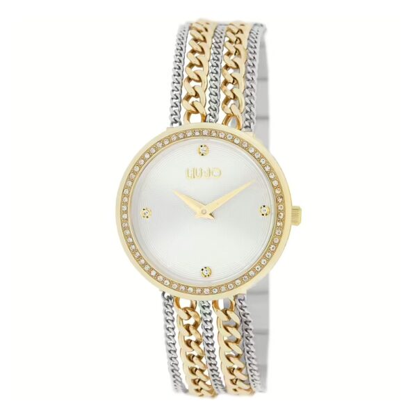 Orologio Donna Liu Jo In Acciaio Bicolore E Cristalli Bianchi Chains