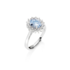 Anello Donna Amen In Argento 925 Con Zircone Acquamarina E Bianchi 4 - Verre Gioielli Anello Donna Amen In Argento 925 Con Zircone Acquamarina E Bianchi