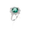 Anello Donna Amen In Argento 925 Stardust Con Zircone Verde E Bianchi 1 - Verre Gioielli Anello Donna Amen In Argento 925 Stardust Con Zircone Verde E Bianchi