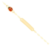 Bracciale Baby Igold In Oro Giallo 9 Kt Con Piastra E Coccinella